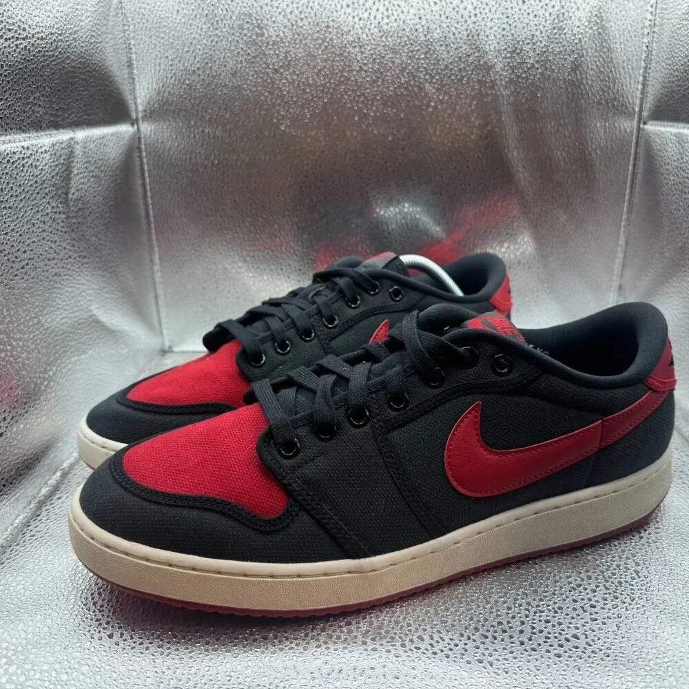Size 11.5 Nike Air Jordan KO 1‎ Low QS Mens Black Red Athletic Shoes DX4981-006